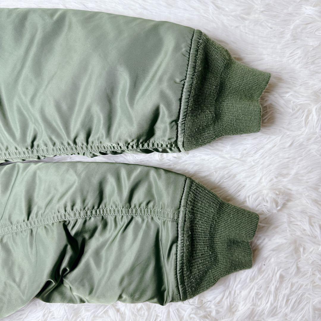 ✨美品✨ アルファ MA-1 フライトジャケット 緑 XL y2k 短丈