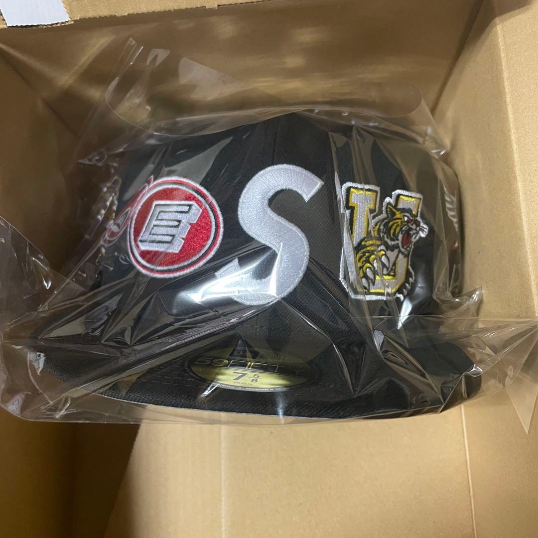 【7 5/8】Supreme マスコット Sロゴ ニューエラ \"ブラック cap