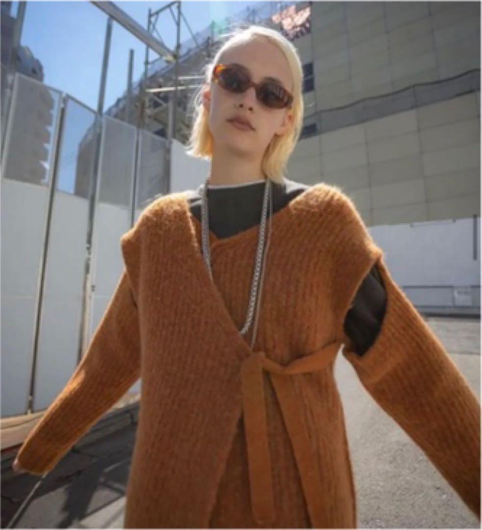 トップス PERVERZE Strap Mohair Gown