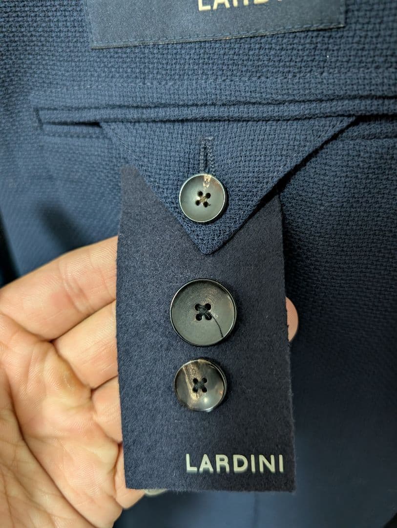 未使用級 LARDINI テーラードジャケット ウールホップサック 48
