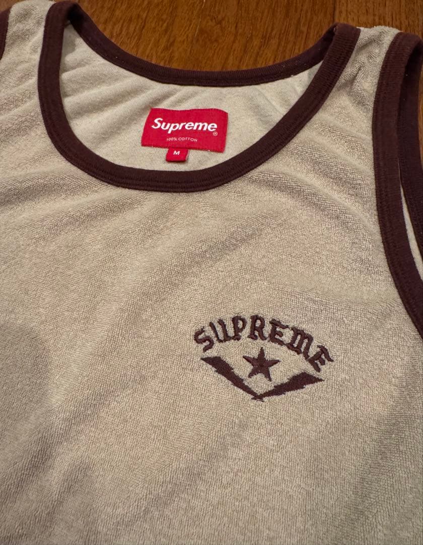 Supreme タンクトップ テリー ノースリーブ Tシャツ