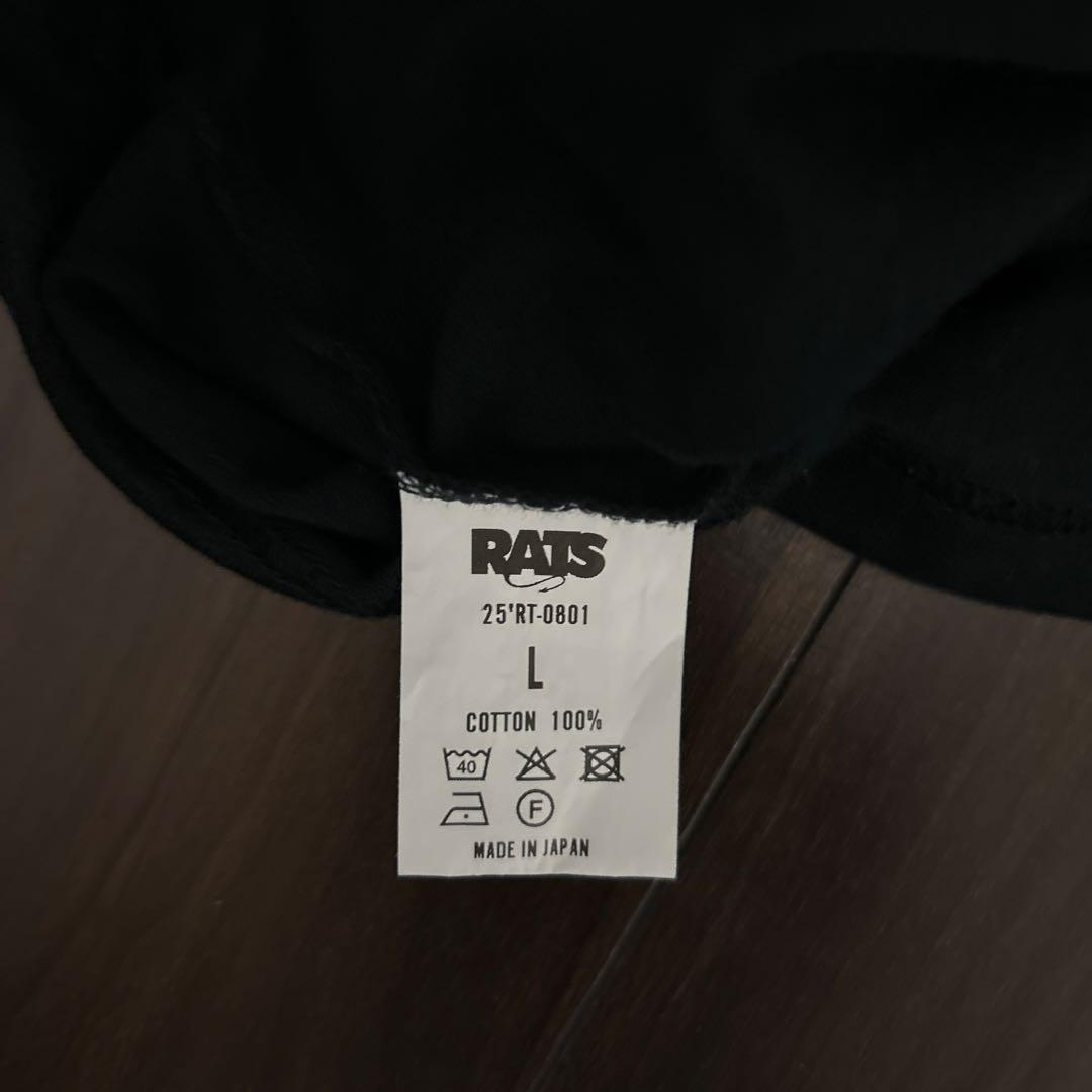 RATS ロゴプリント Tシャツ L ブラック