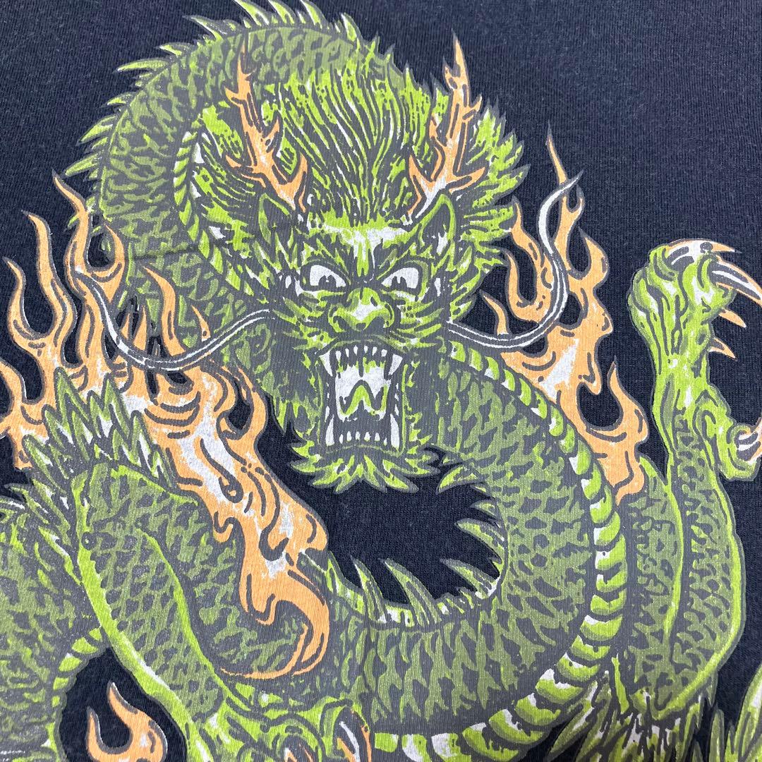 【希少】OLD STUSSY 2代目 ドラゴン Tシャツ　アメリカ製