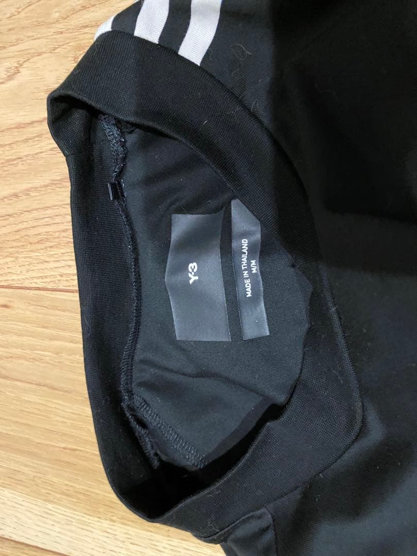 Y-3 ブラック ストライプ Tシャツ