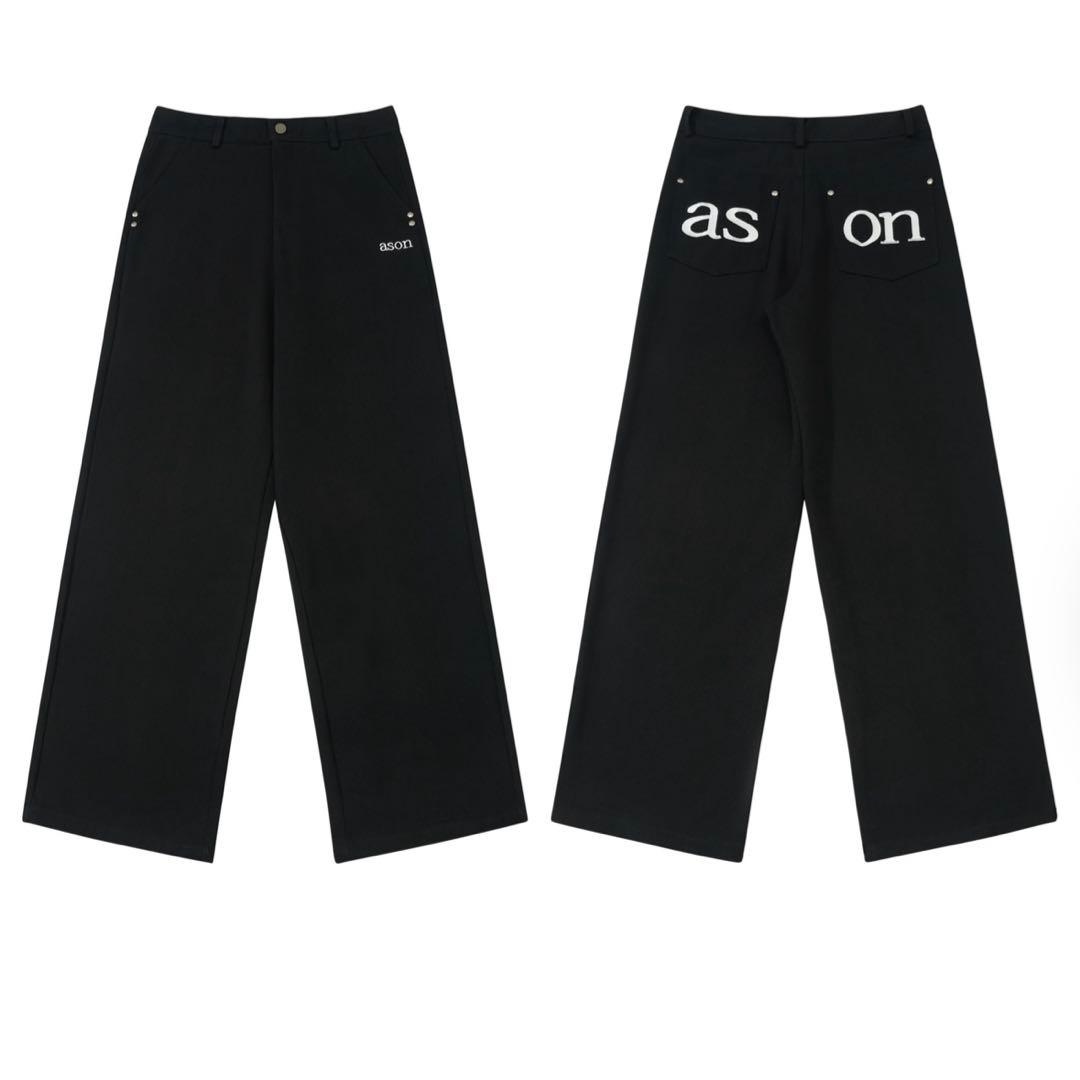 【新品】 as''on デニムパンツ S ASON 韓国 ブラック デニム