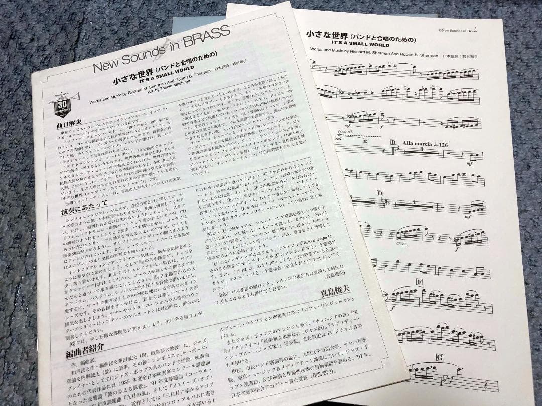 ● 吹奏楽楽譜 ニューサウンズインブラス / 小さな世界