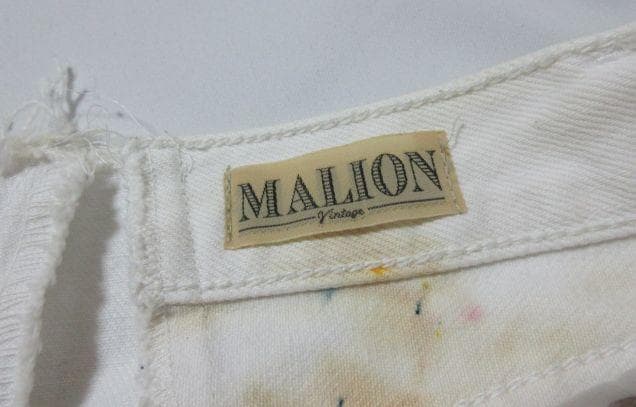 白 MALION vintage マリオンヴィンテージ デニム パンツ 25