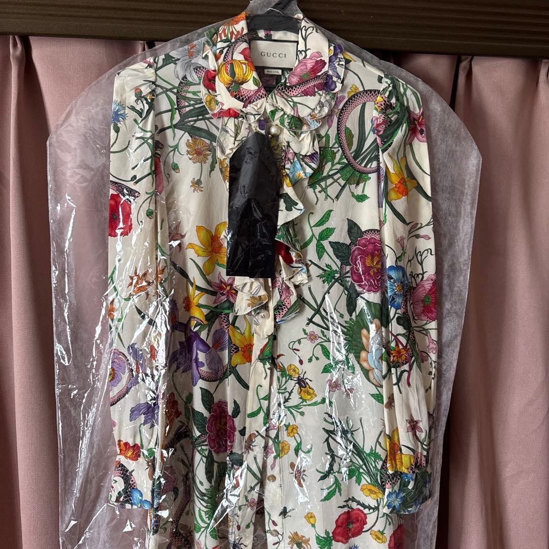 GUCCI 花柄 長袖ワンピース