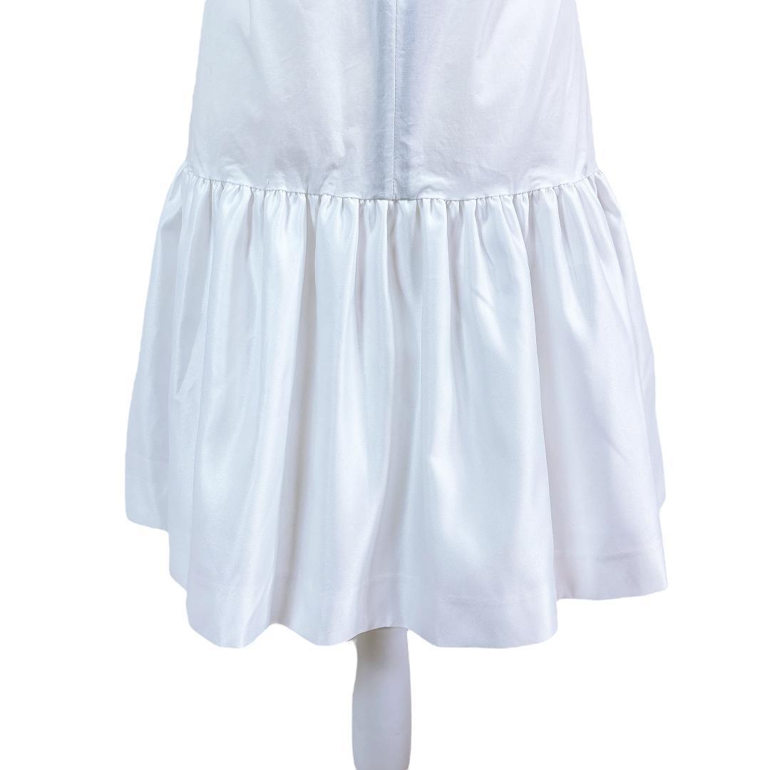 【美品】YOKOCHAN ノースリーブワンピース Ｖネック スカート 38 無地