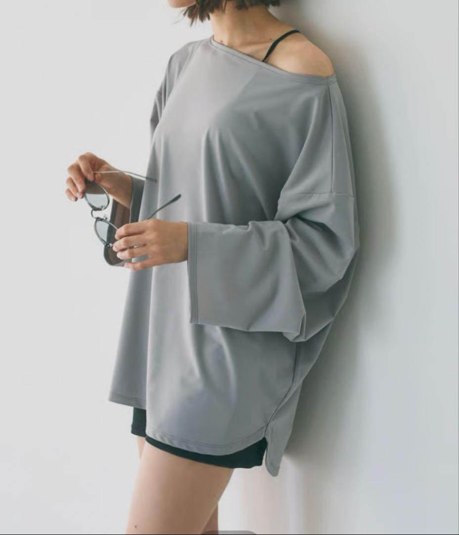 【超美品】LavishGate ラッシュガード　グレー　ボートネック
