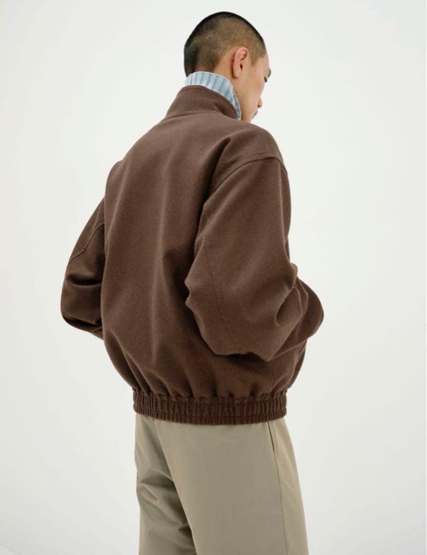 ジャケット・アウター AURALEE BABY CAMEL FLANNEL ZIP BLOUSON