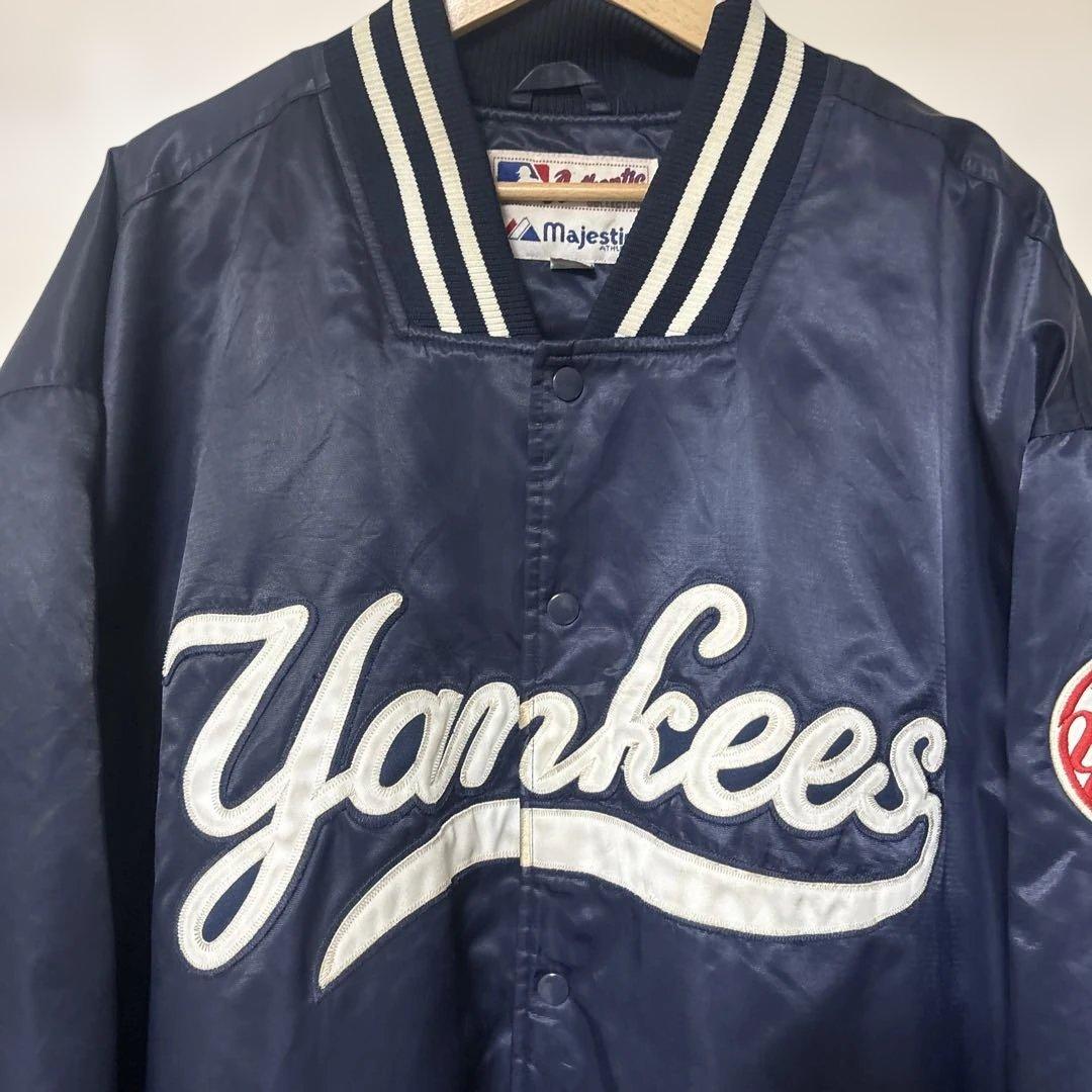 ZORN着用　90s ヤンキース ナイロンスタジャン 4XL ネイビー