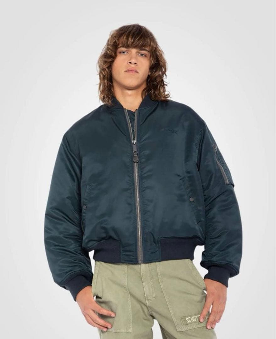 Schott 日本未発売　ma-1 navy ma1 ネイビー　ショット