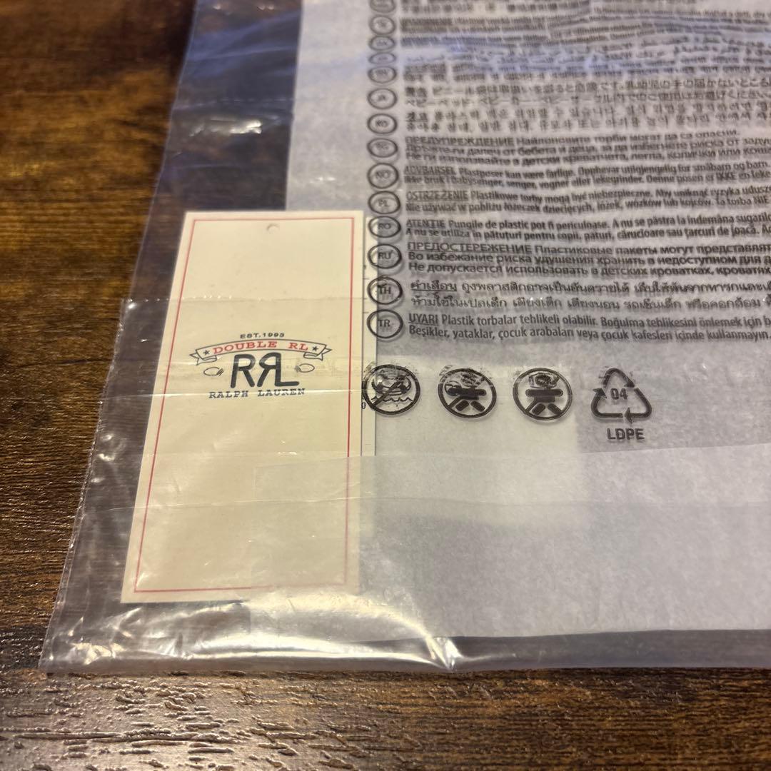 RRL ロゴジャージーグラフィックTシャツ　サイズＬ　ナチュラル　極美品