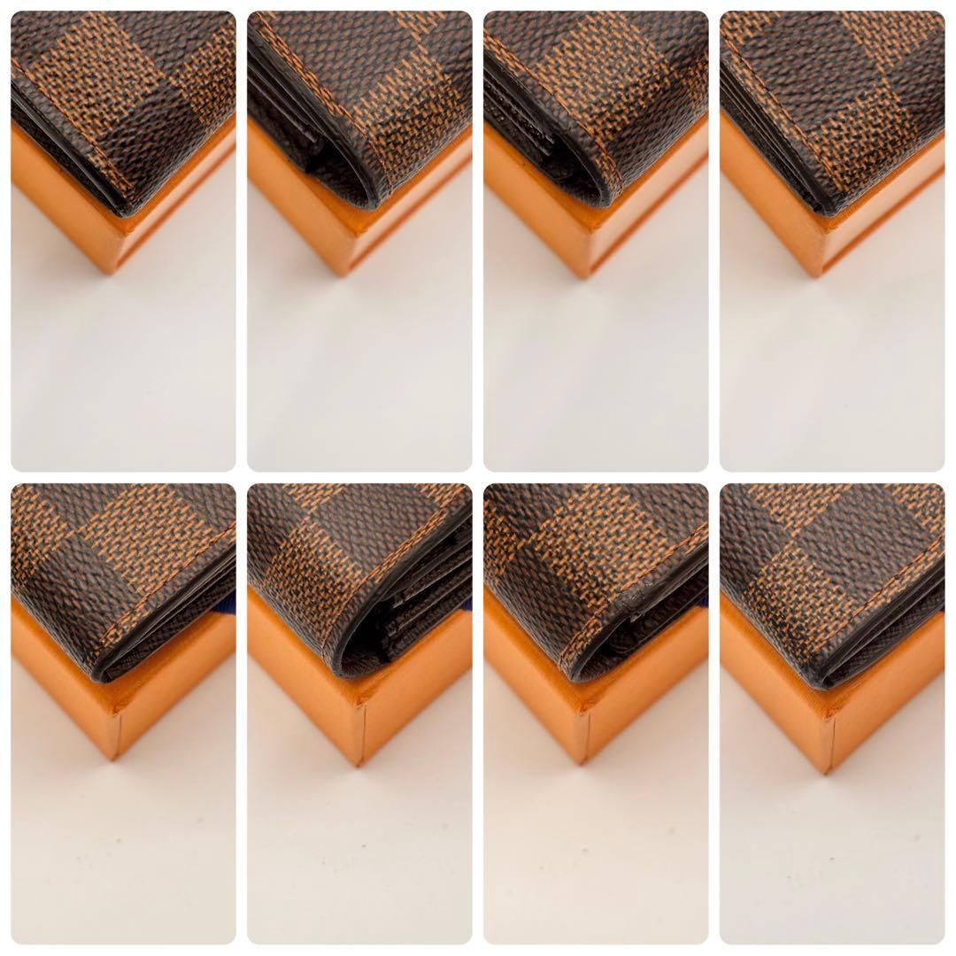【鑑定済み】ルイヴィトン✨ダミエ 二つ折り財布✨ポルトフォイユサラ 長財布