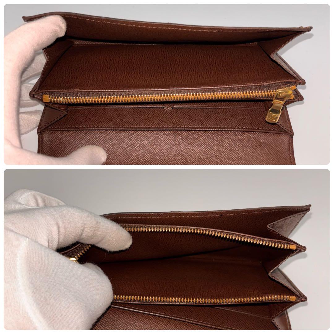 【鑑定済み】ルイヴィトン✨ダミエ 二つ折り財布✨ポルトフォイユサラ 長財布
