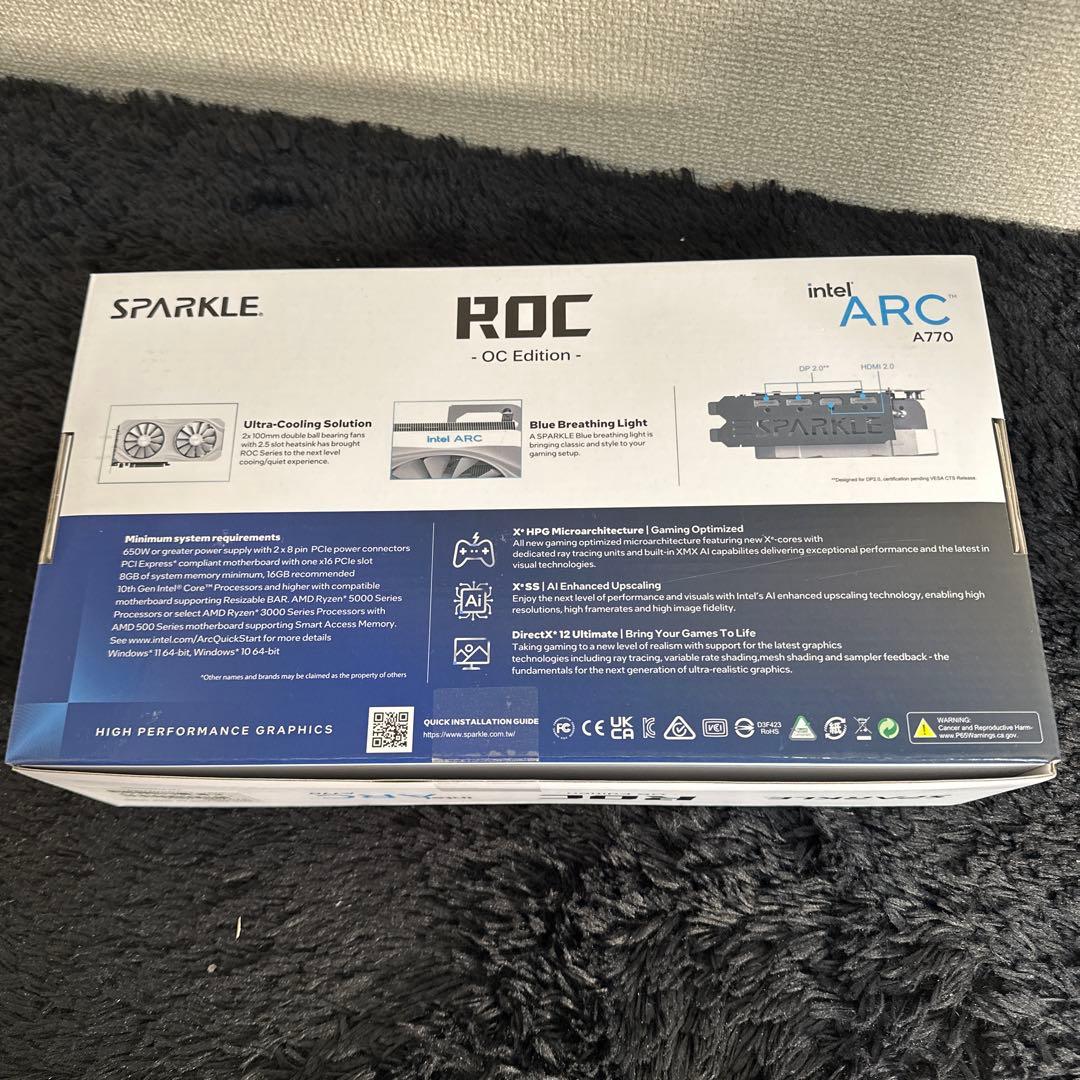 intel ARK A770 16GB グラフィックボード SPARKLE