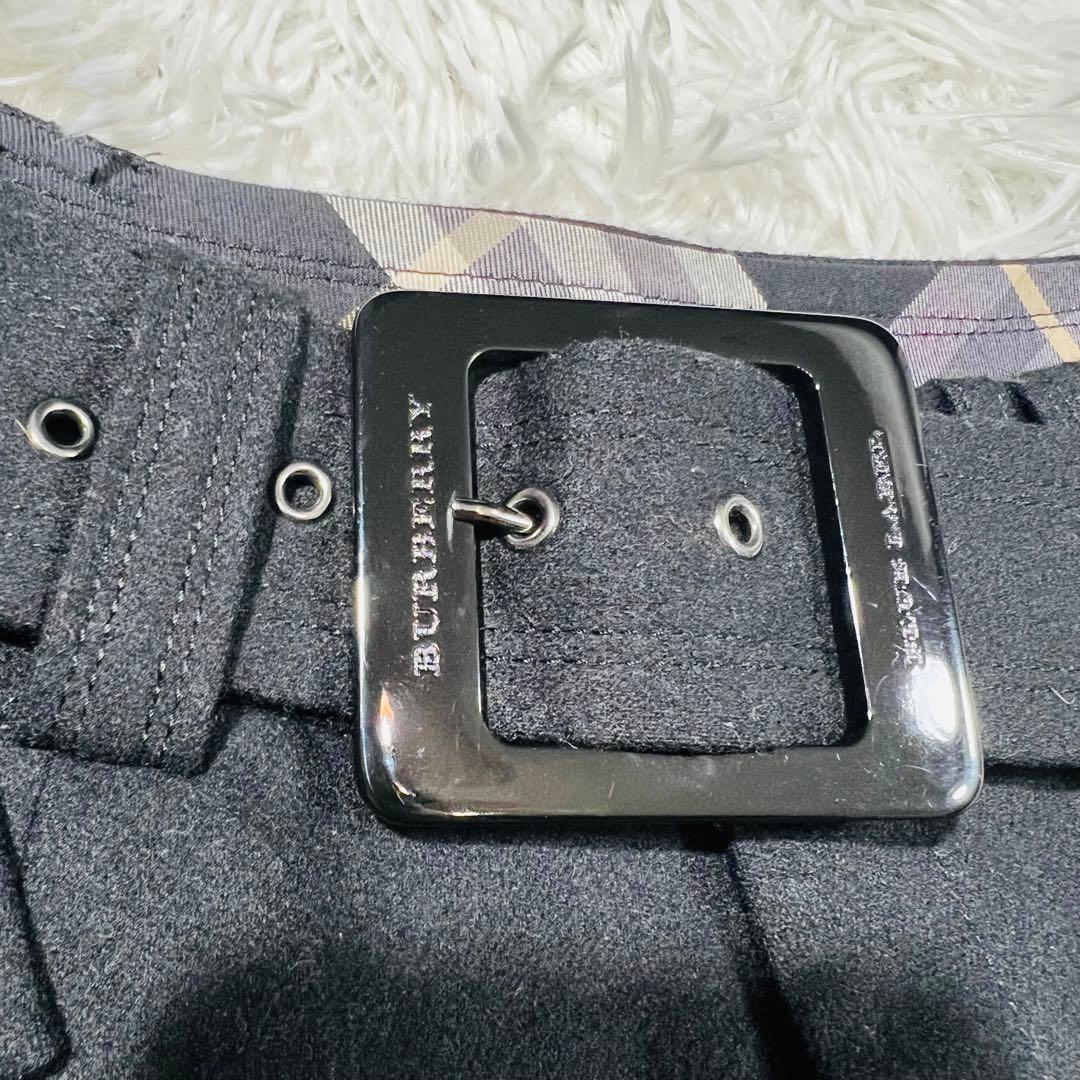 Burberry バーバリー キュロット カシミア混 ホース刺繍 ベルト付き