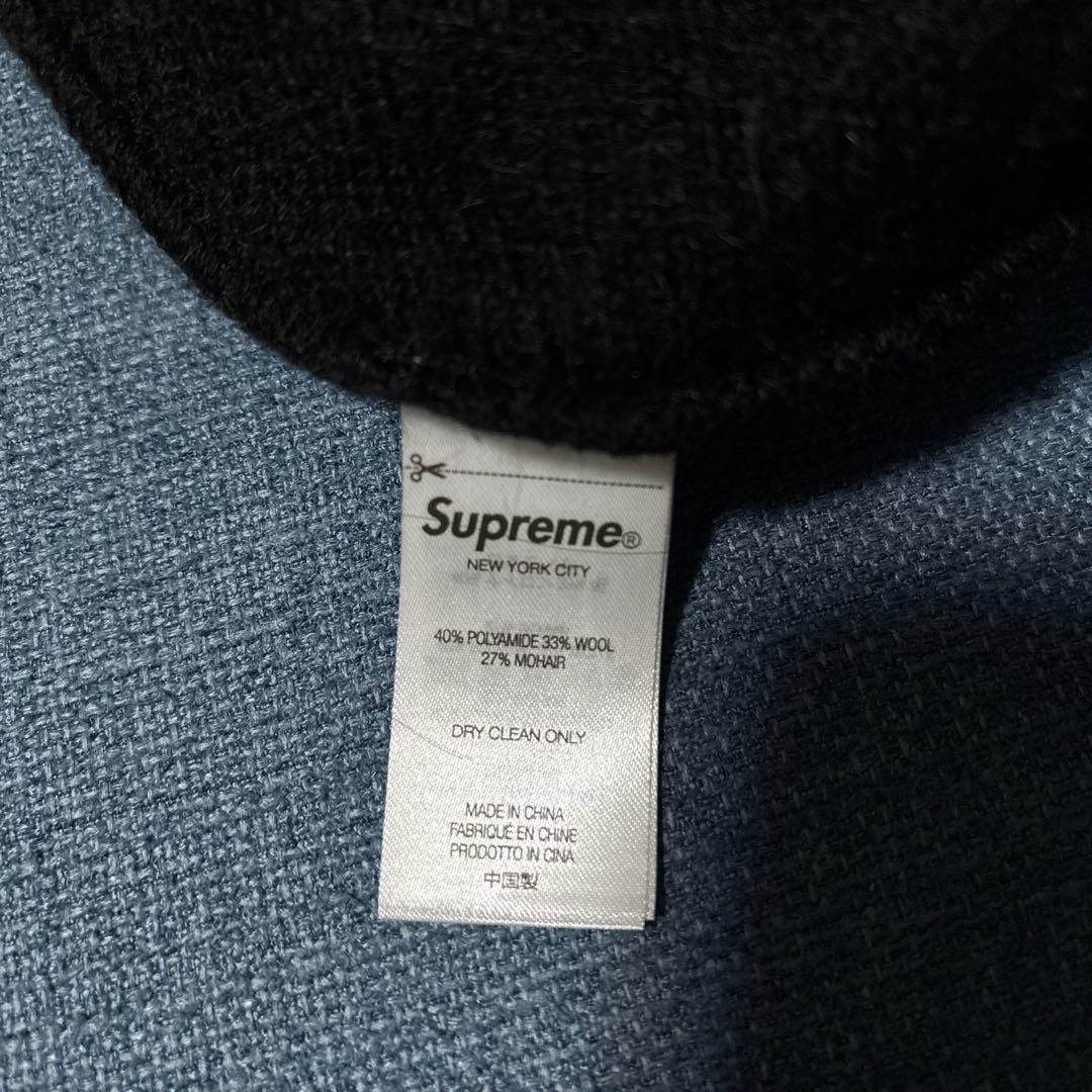 Supreme ニット帽　ビーニー　モヘア　mohair ブラック　黒　野村周平