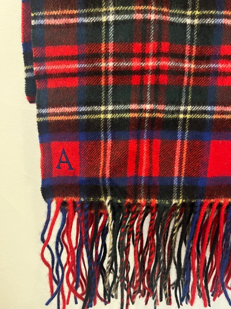 佐藤健 ABYTS チェック カシミアストール マフラー