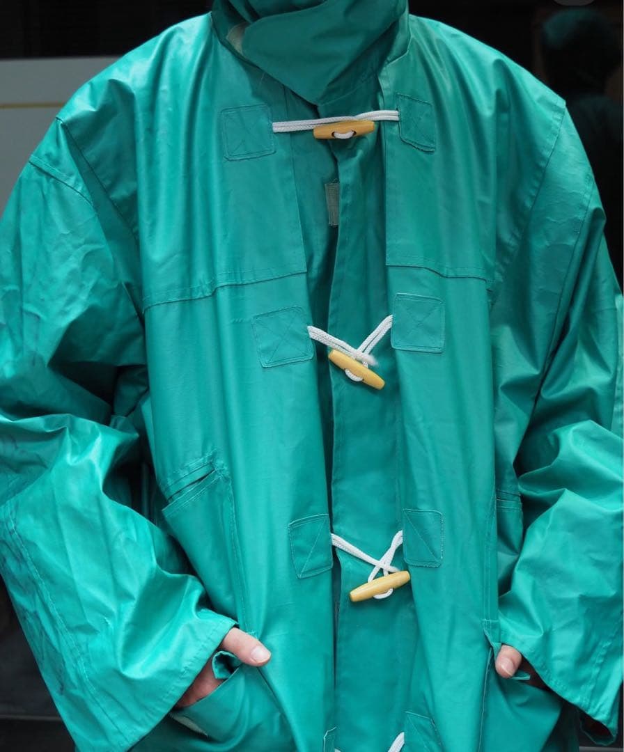 ポ*リ様 90s \"ORVIS\" enamel rain duffle coat