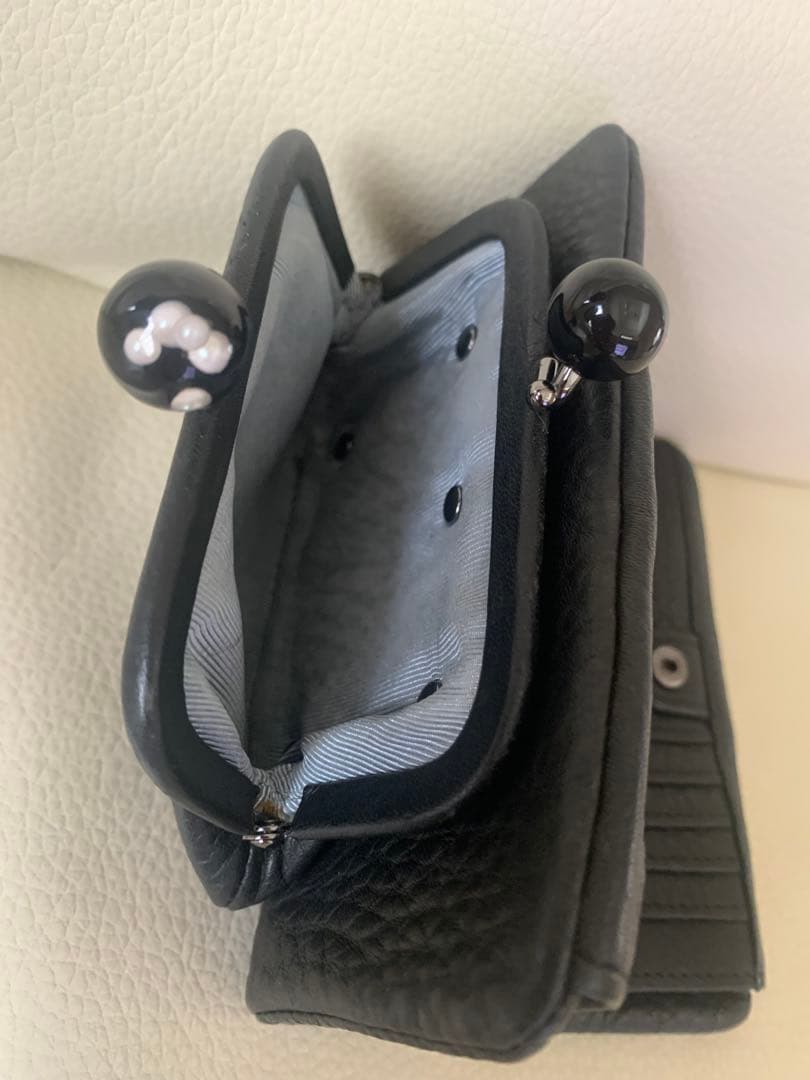 ear PAPILLONNER イア パピヨネ 牛革 がま口 二つ折り財布