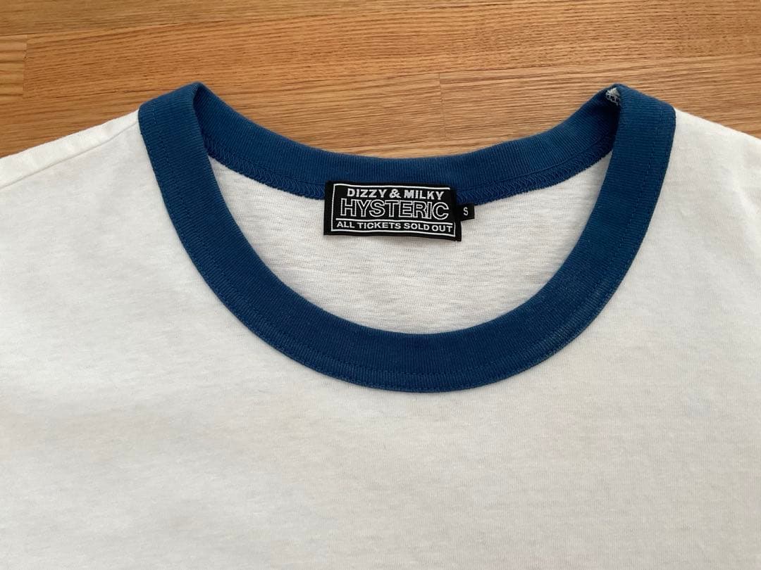HYSTERIC GLAMOUR 半袖Tシャツ　リンガーT メンズS ブルー
