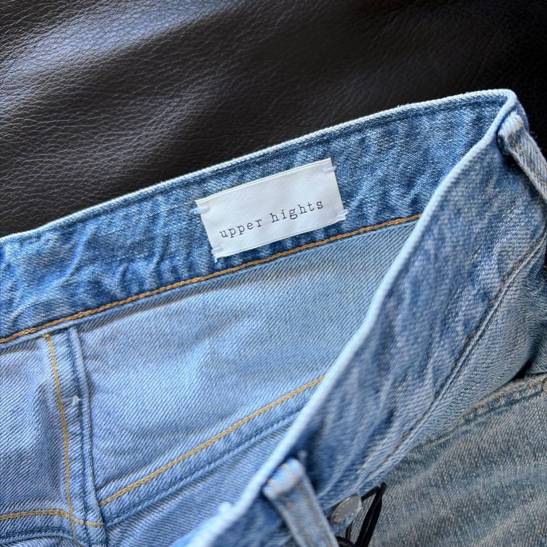 upper hights ライトブルー ワイドレッグデニムパンツ 23