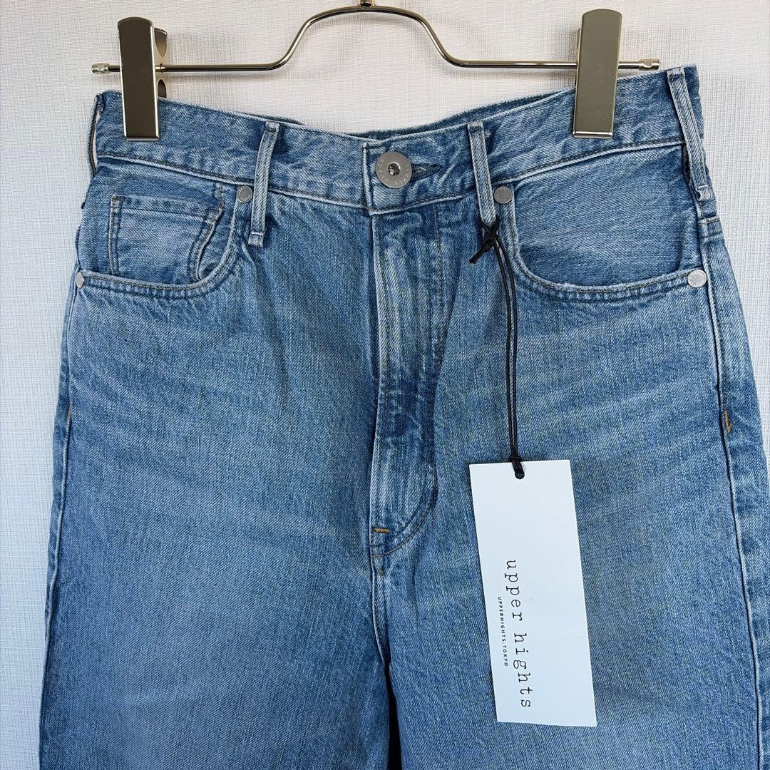 upper hights ライトブルー ワイドレッグデニムパンツ 23