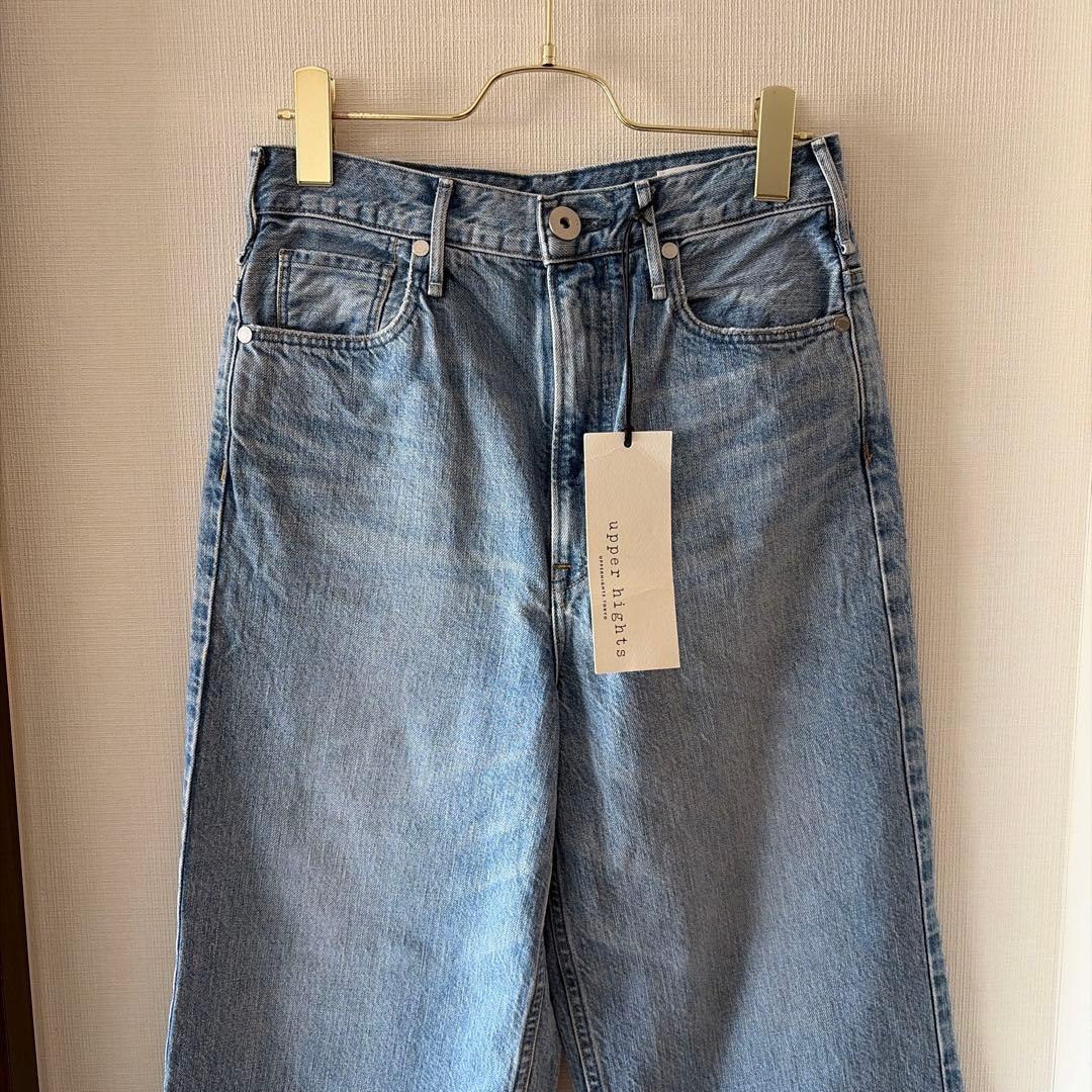 upper hights ライトブルー ワイドレッグデニムパンツ 23