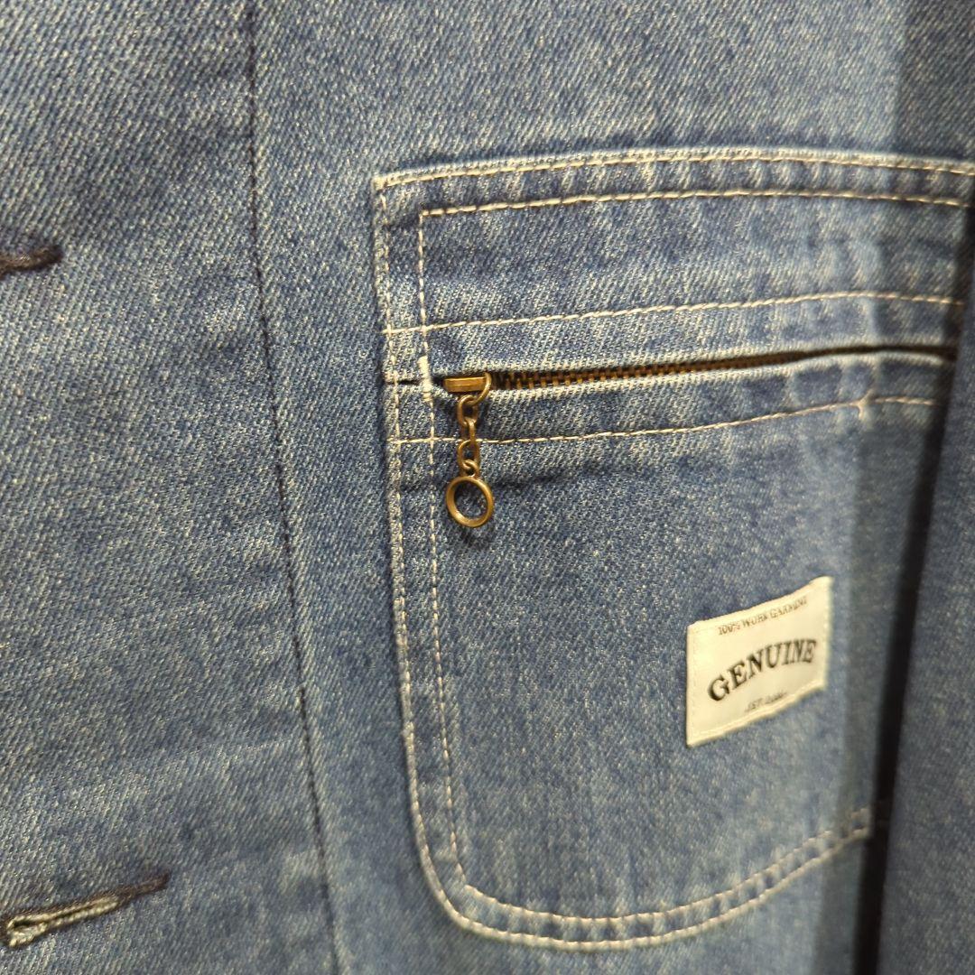 Bluco Work Garment デニムカバーオール Lサイズ