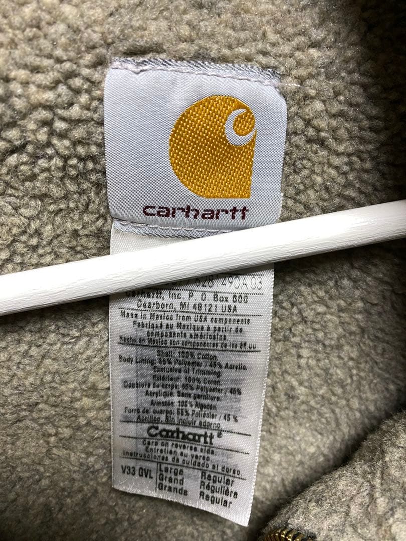 【2月末まで断捨離セール！】carhartt ダックベスト 裏ボア ワンポイント