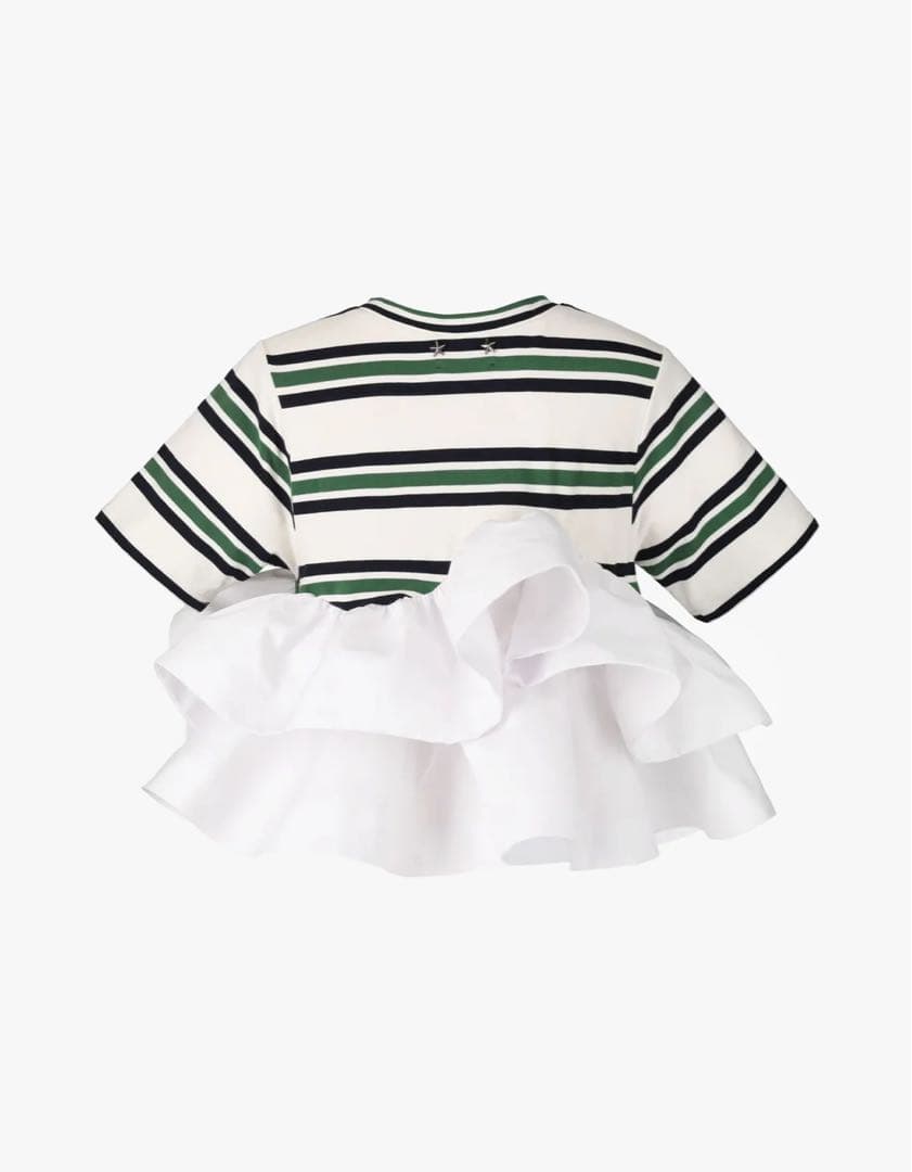 LOLA PEPURAMU TOP ストライプ柄フリルTシャツ　Bibiy