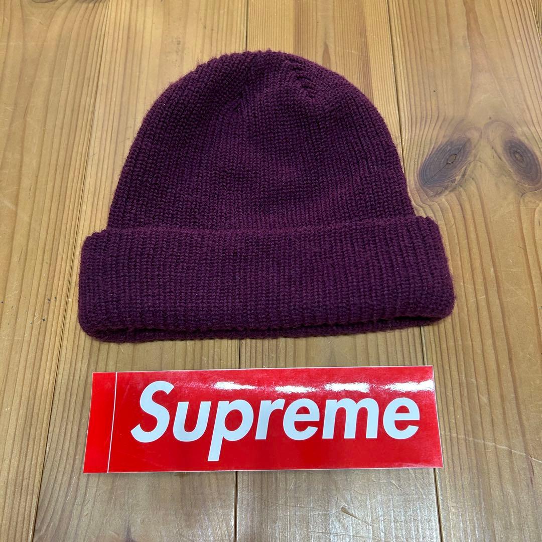 Supreme バーガンディ ニット帽