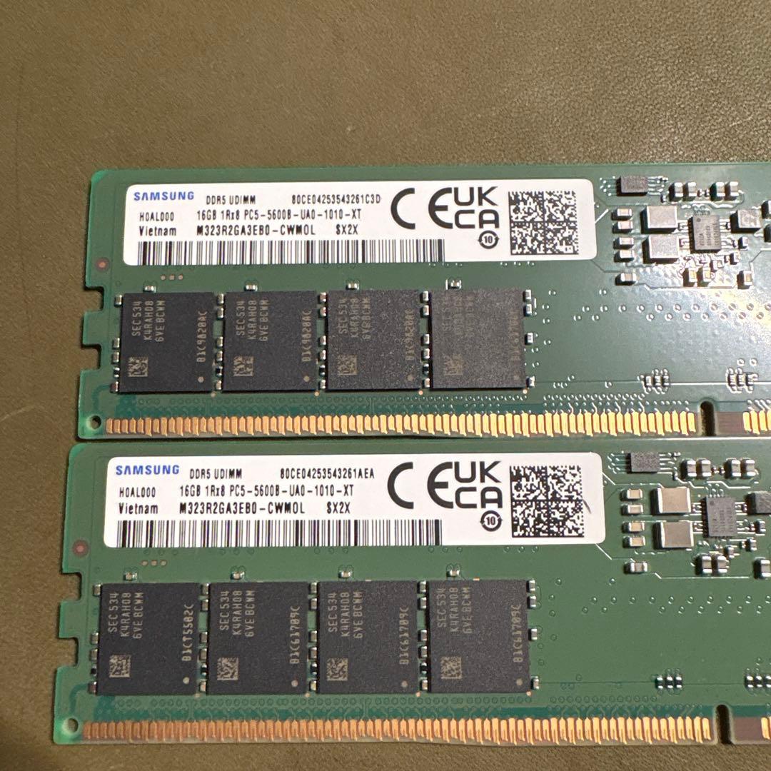 Samsung DDR5-5600 メモリー 32GB(16GB×2) ②