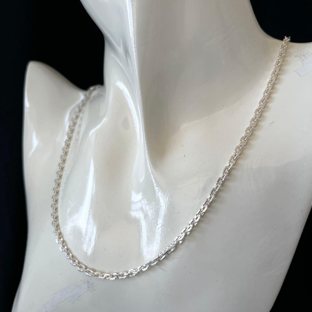 シルバー925小豆チェーンネックレス 45cm3mm アズキチェーン新品