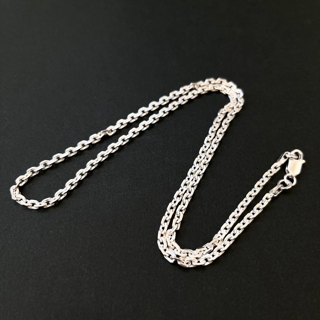 シルバー925小豆チェーンネックレス 45cm3mm アズキチェーン新品