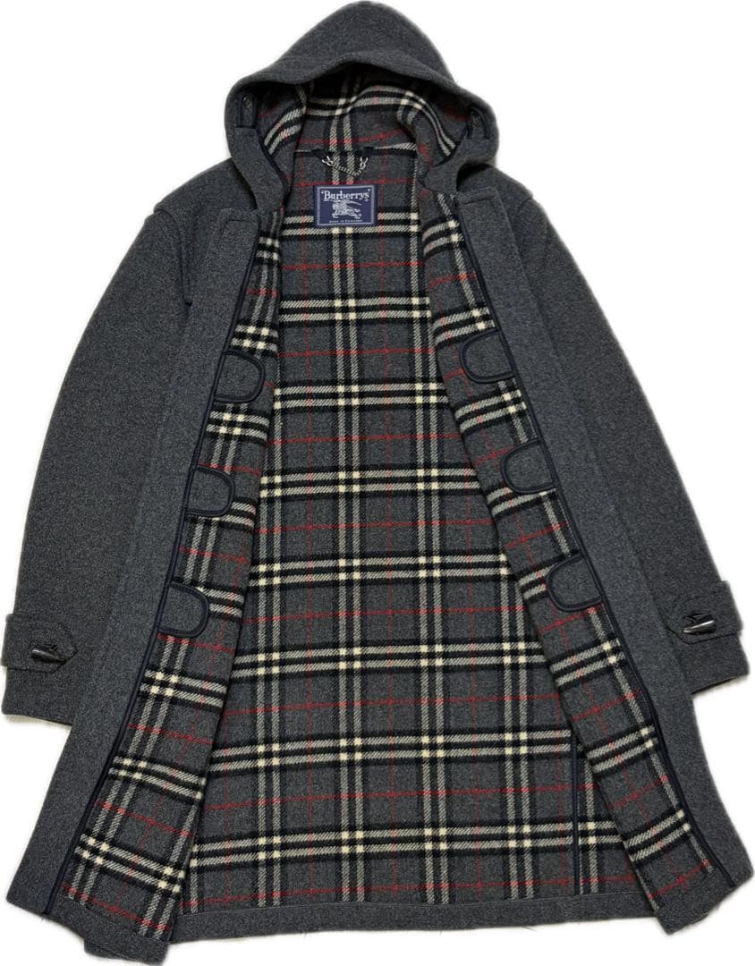 80s Burberry's イングランド製　グレー ダッフルコート ユーロ