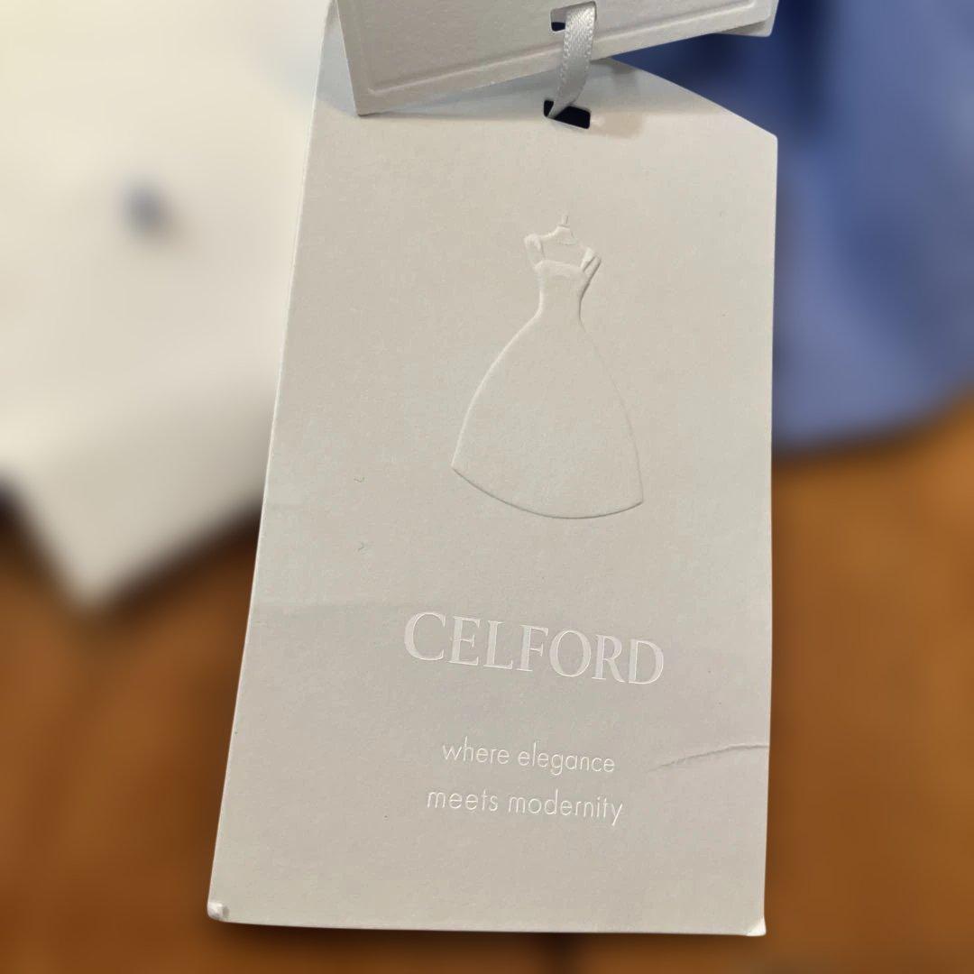 新品　セルフォード CELFORD ロゴチャーム　リブニット　カーディガン