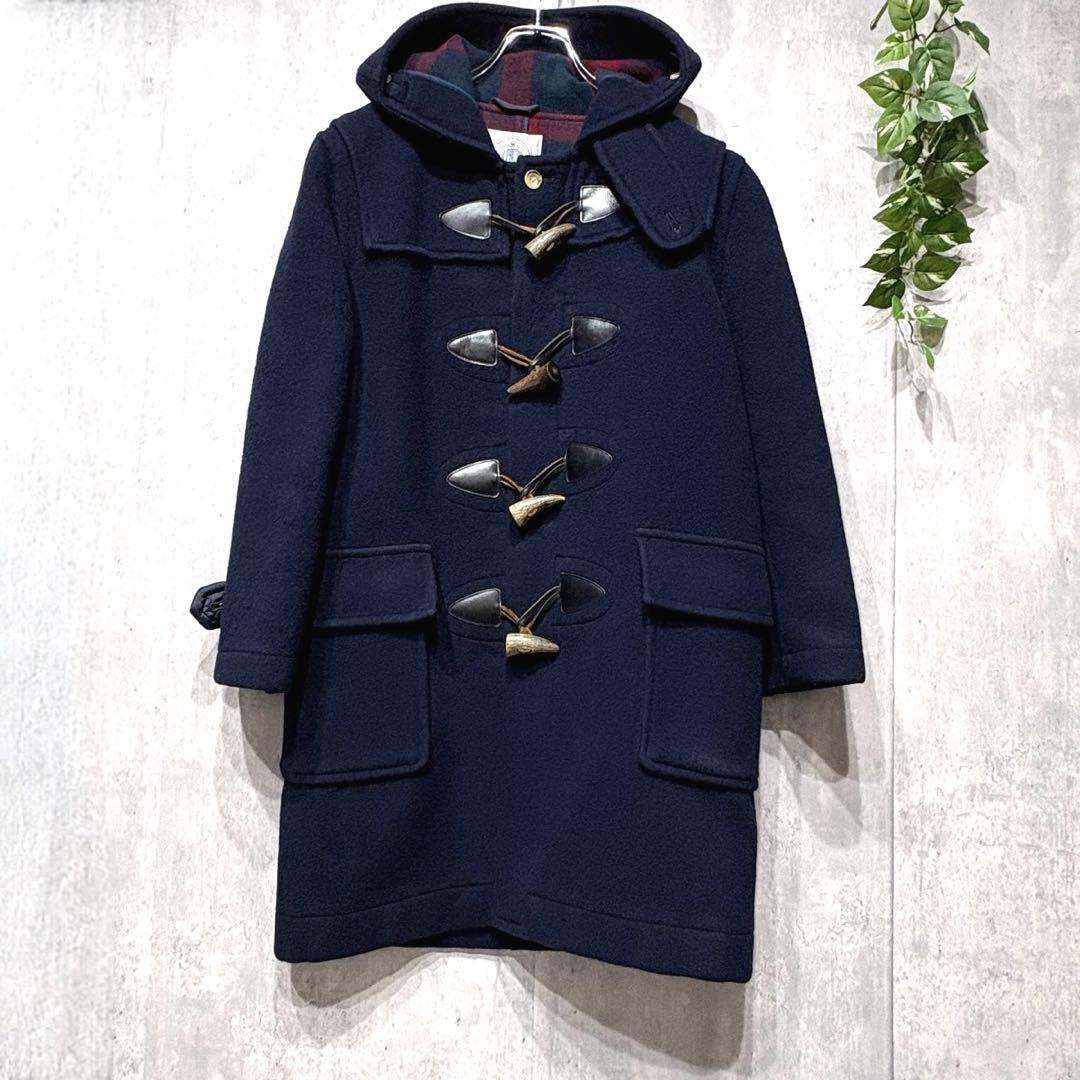 J.PRESS ダッフルコート メンズ チェック ネイビー S 日本製