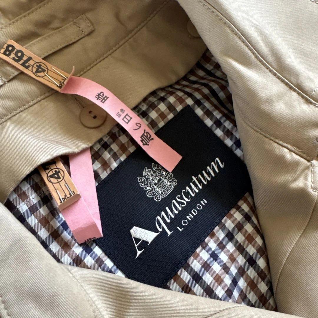 【極美品】Aquascutum　トレンチコート　ブルーライナー付き　4　Sサイズ