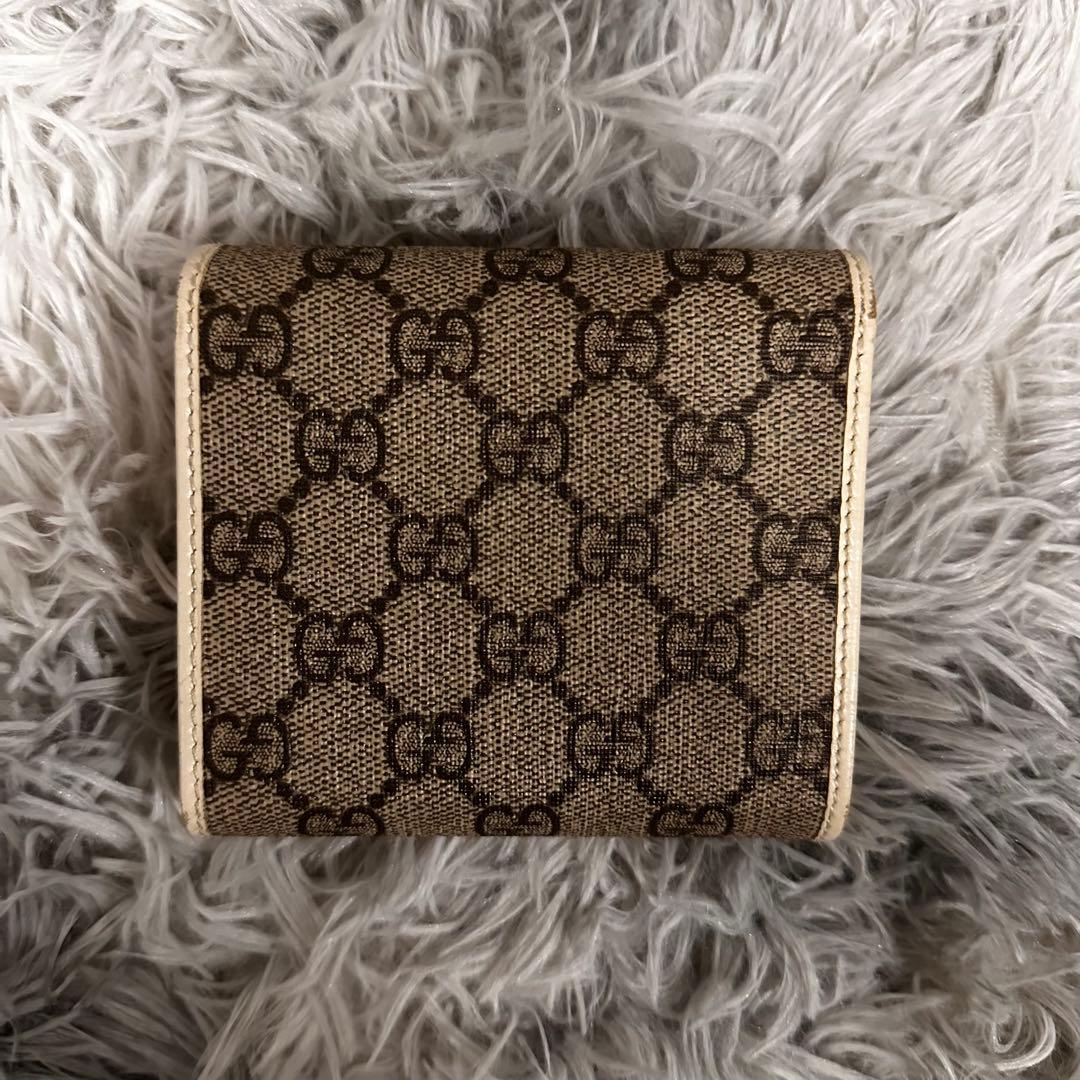 GUCCI ホースビット 1955 コンパクト財布 GGスプリーム ホワイト