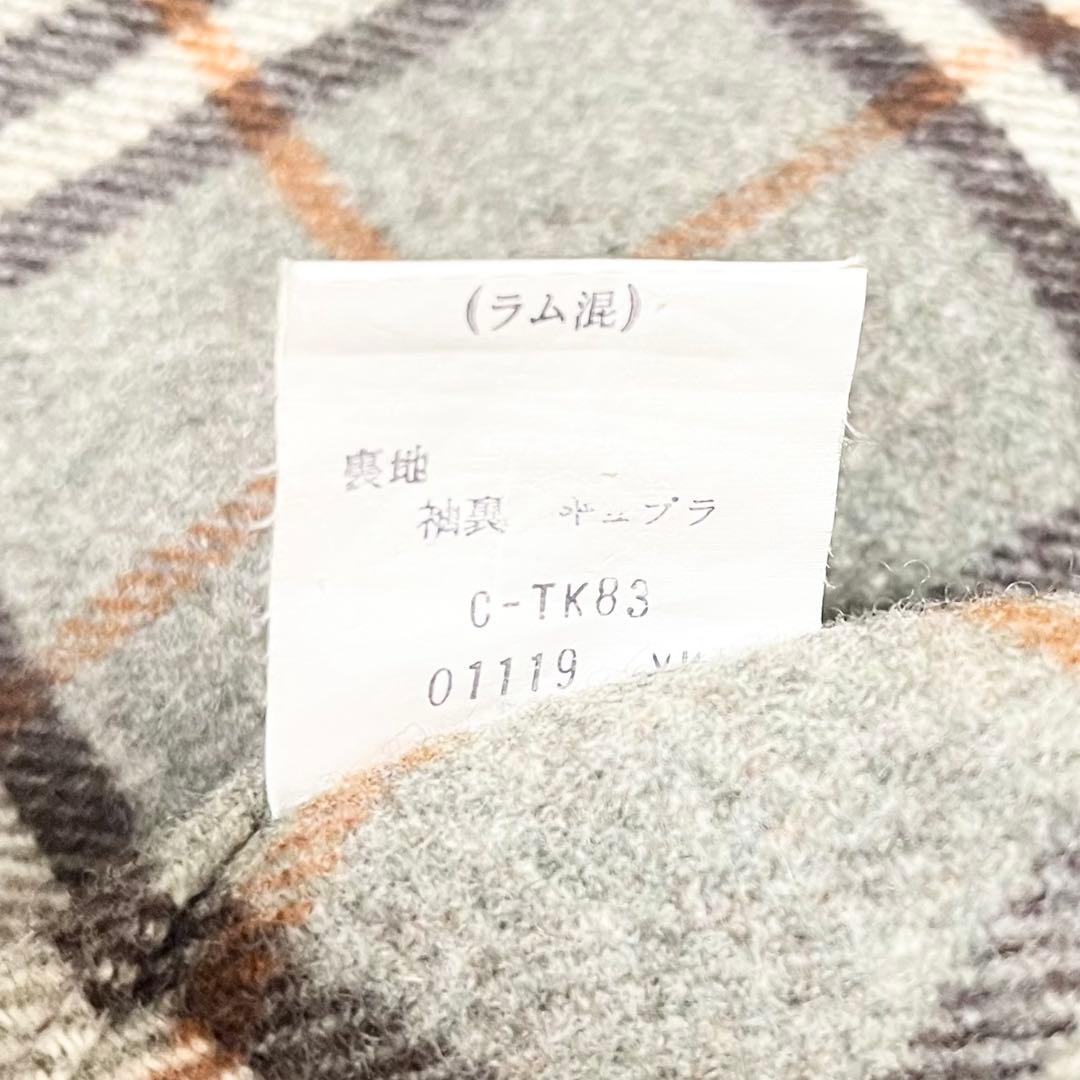 ✨美品✨ Burberrys ラムウール　コート　ノバチェック カーキ　M相当