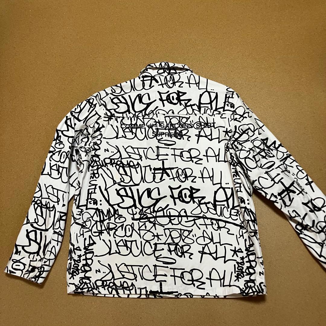 supreme コムデギャルソン カバーオール　 ホワイト L サイズ