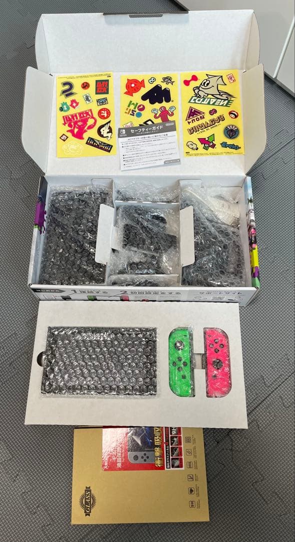 【サザエさん専用】スイッチ本体スプラトゥーン+SD+保護フィルム+有線アダプター