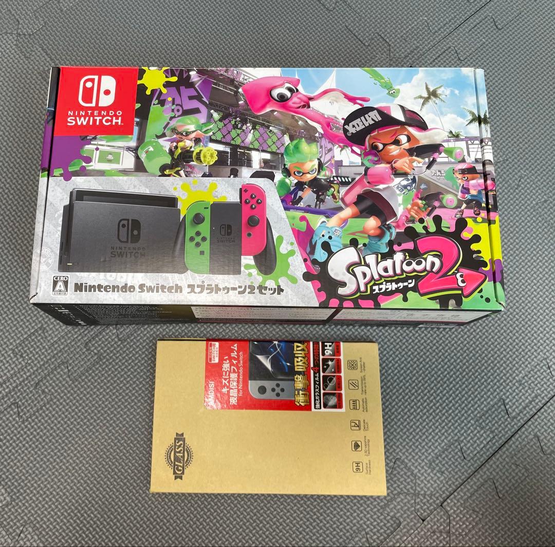 【サザエさん専用】スイッチ本体スプラトゥーン+SD+保護フィルム+有線アダプター