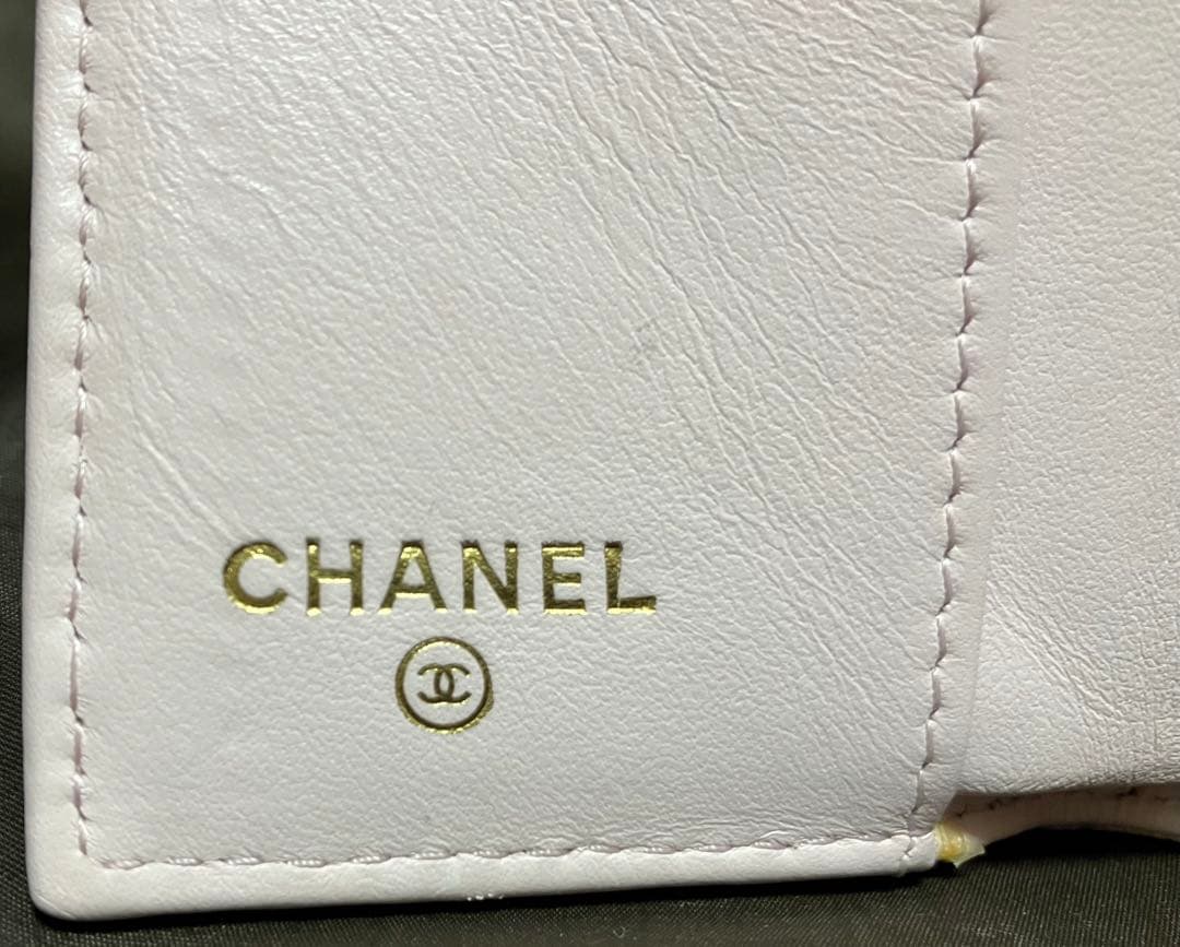 【正規品】CHANEL マトラッセ　キャビアスキン　財布　シャネル　ピンク