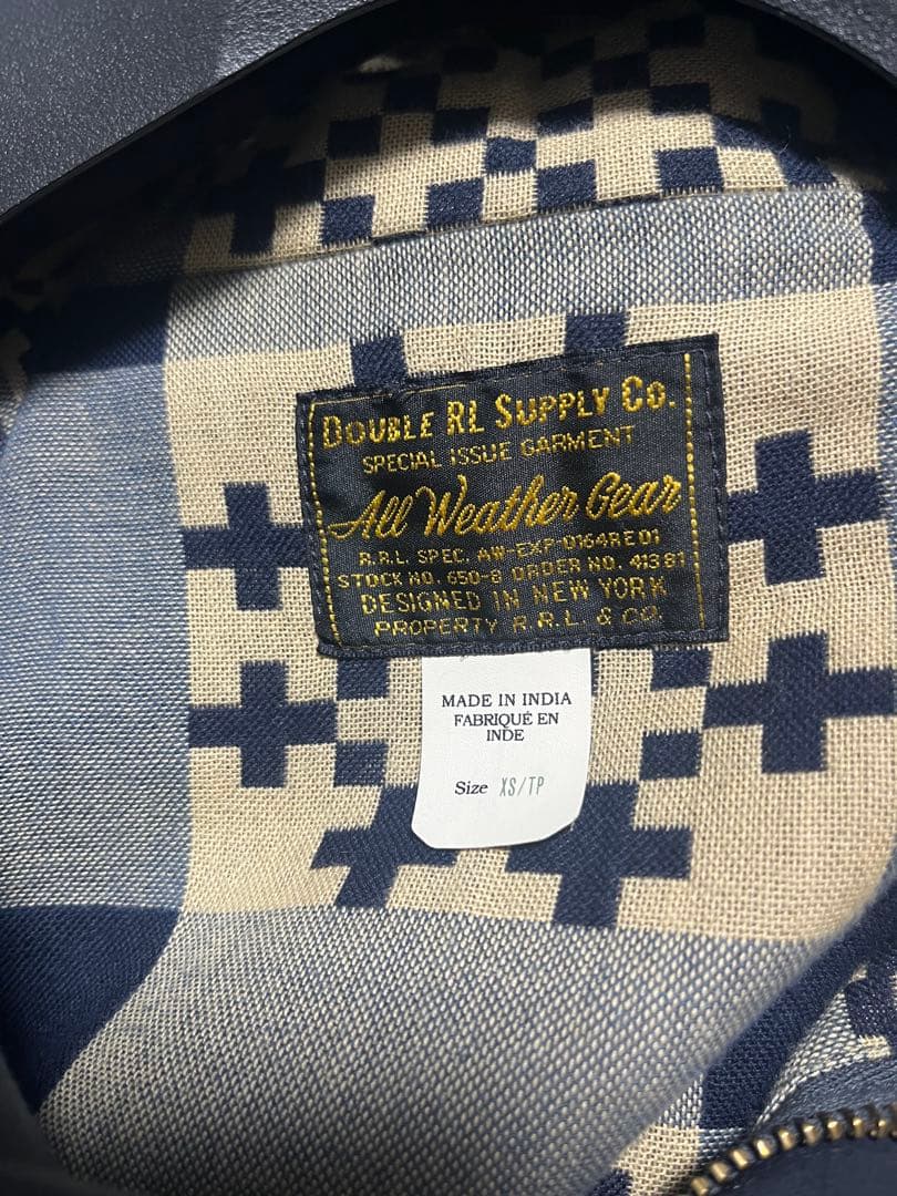 RRL ラルフローレン　オイルクロス　フーデットジャケット　XS