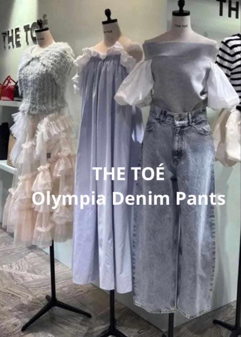 THETOE Olympia Denim Pants S ライトブルー