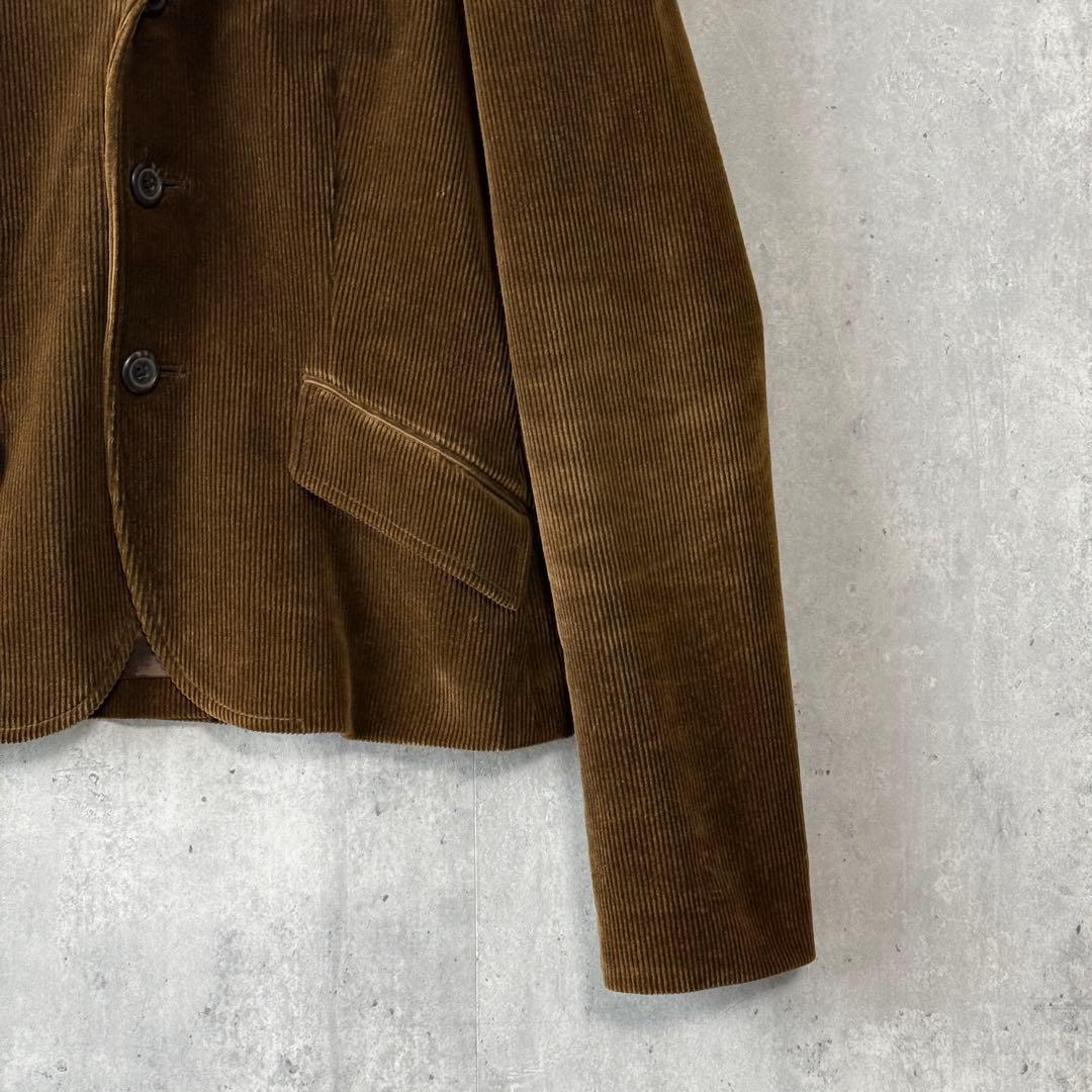 ラルフローレン コーデュロイジャケット エルボーパッチ 羊革 茶 11 L 美品